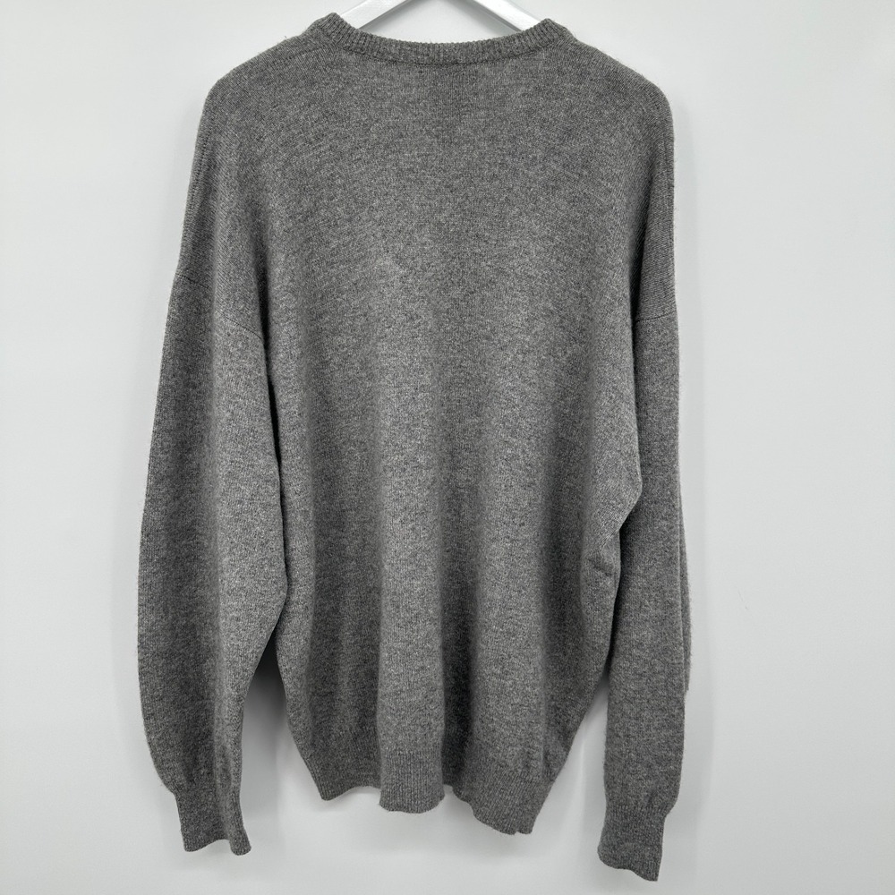 Vintage 80s Neiman Marcus Mens XXL 100% Pure Cashmere Made in Scotland V Neck - Picture 7 of 11